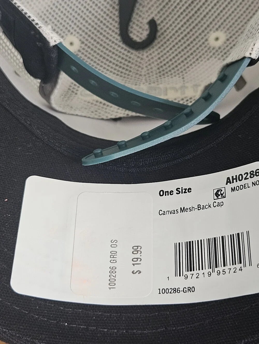 Carhartt Men's Teal and Black Mesh-Back Trucker Cap